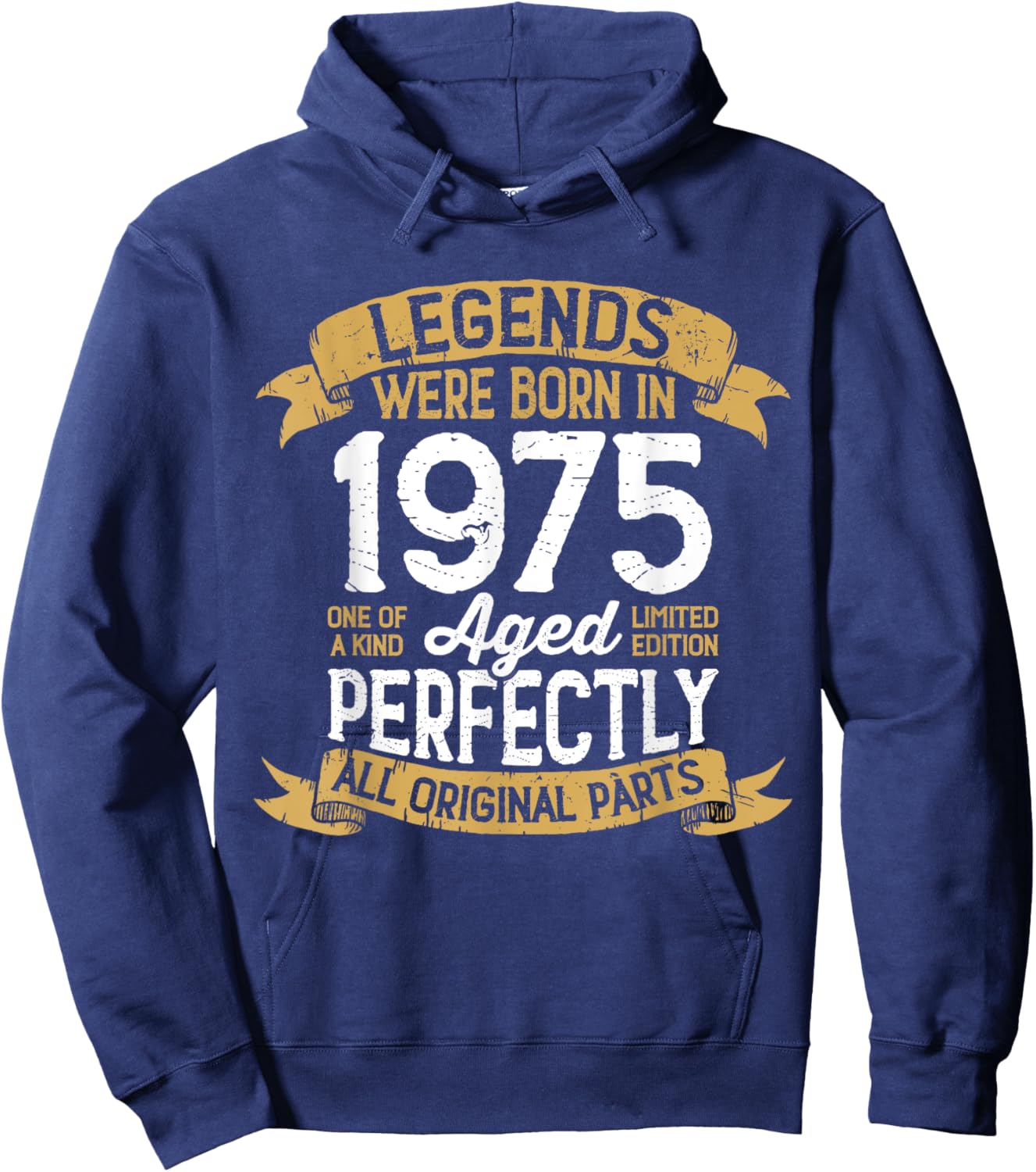 Vintage 1975 Birthday Men Women Legends Were Born in 1975 Hoodie - Hoodie | Navy