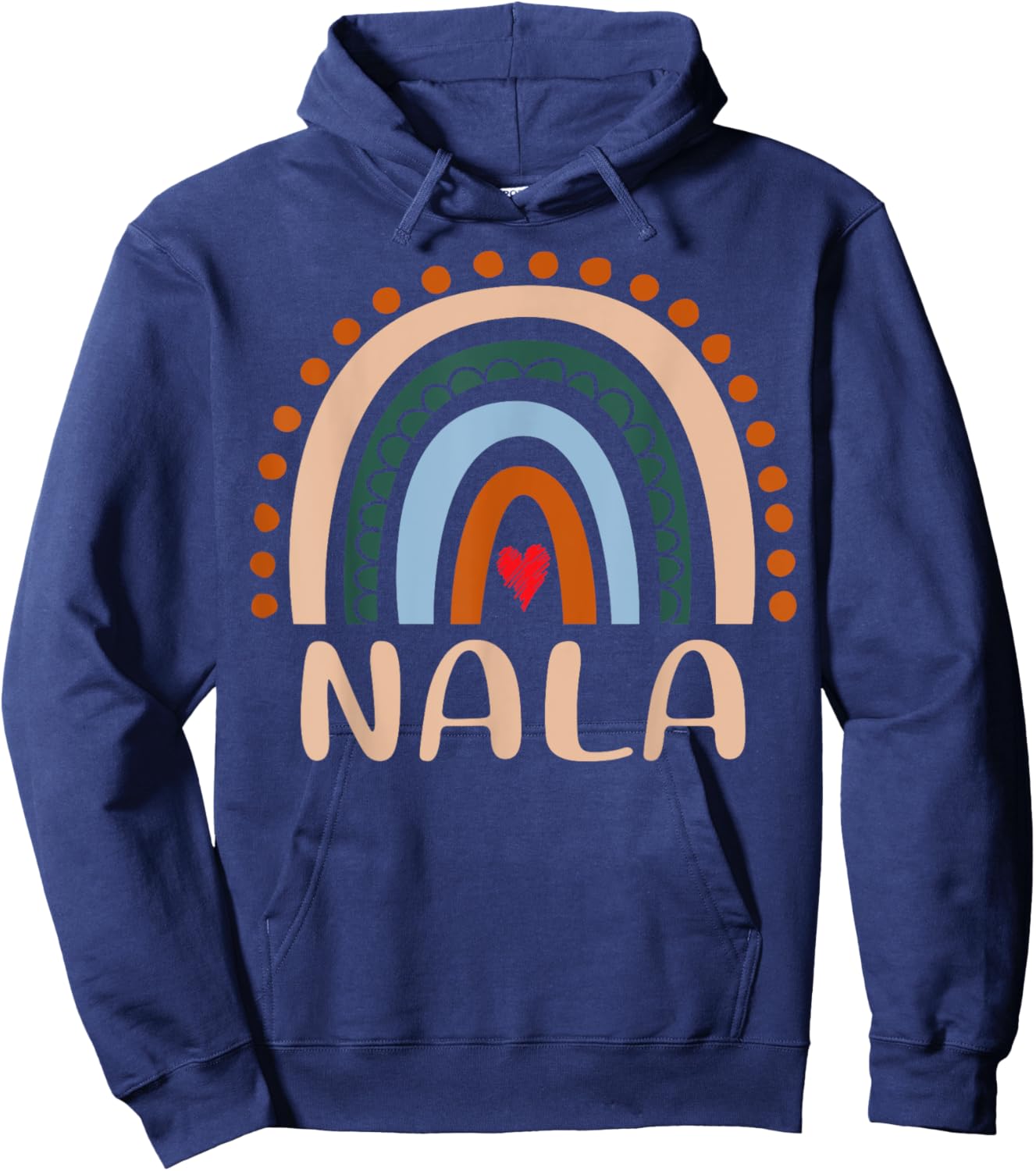 Nala Name Personalized Funny Women Rainbow Nala Hoodie - Hoodie | Navy