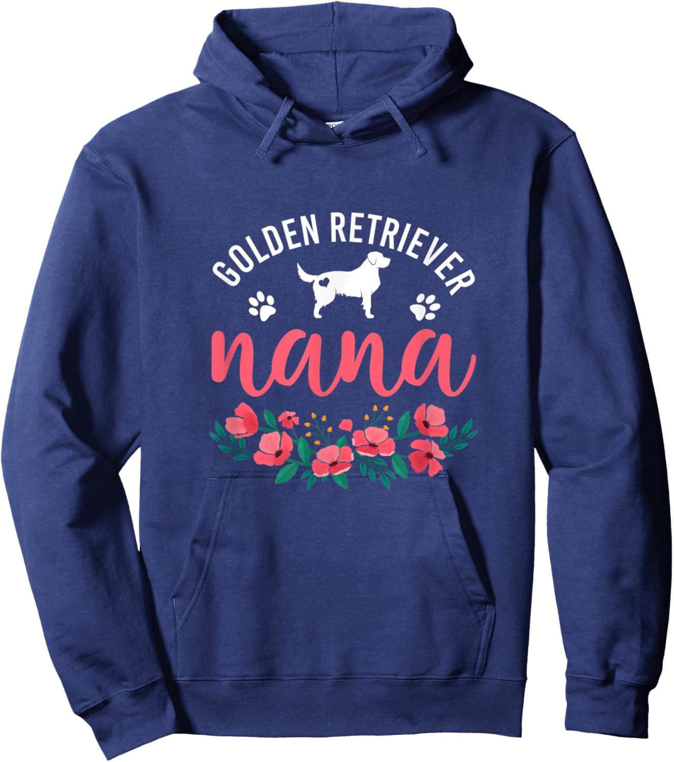 Golden Retriever Nana Dog Gifts Women Grandma Dog Christmas Hoodie - Hoodie | Navy