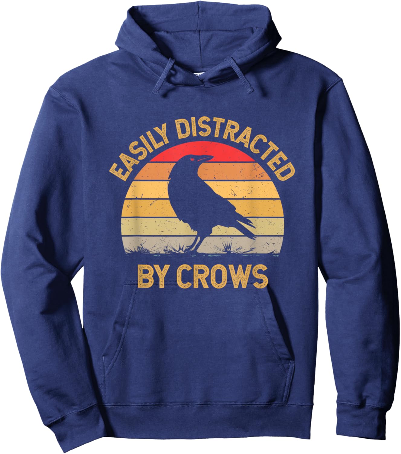 Easily Distracted By Crows Hoodie - Hoodie | Navy