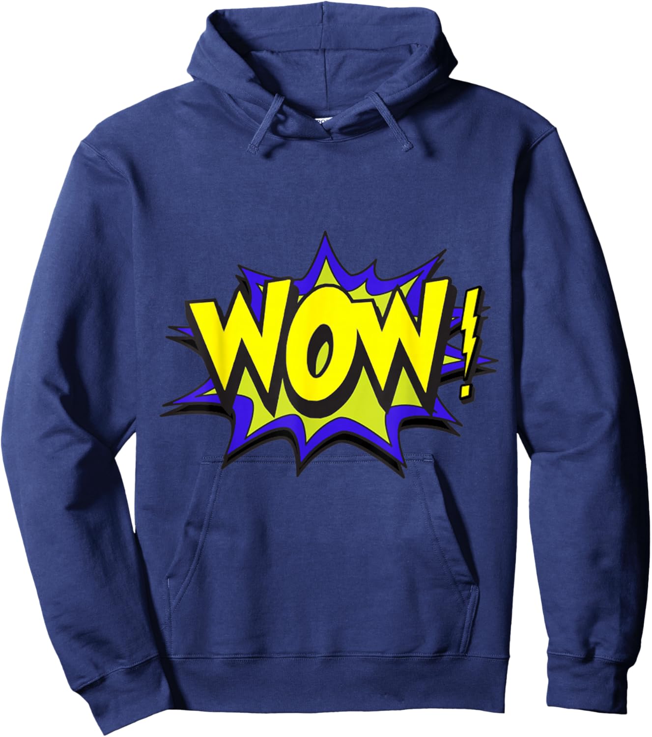Wow T Shirt WOW Dad Mom Men Women Boys Girls Funny Gift Hoodie - Hoodie | Navy