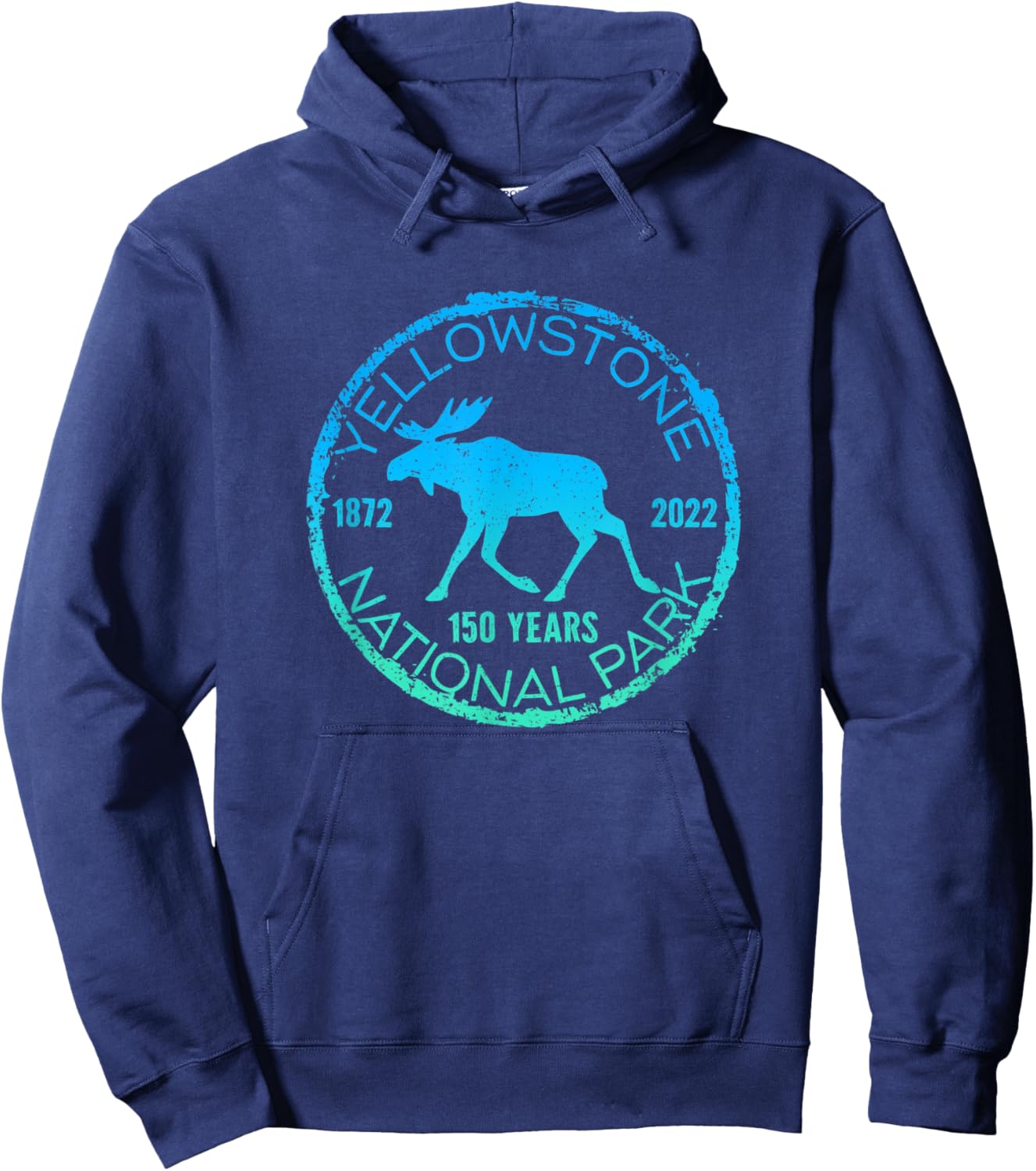 Yellowstone National Park 150 Year Anniversary Souvenir Hoodie - Hoodie | Navy
