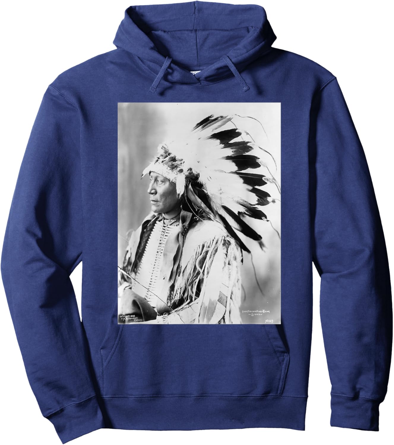 Chief Hollow Horn Bear Hoodie - Hoodie | Navy