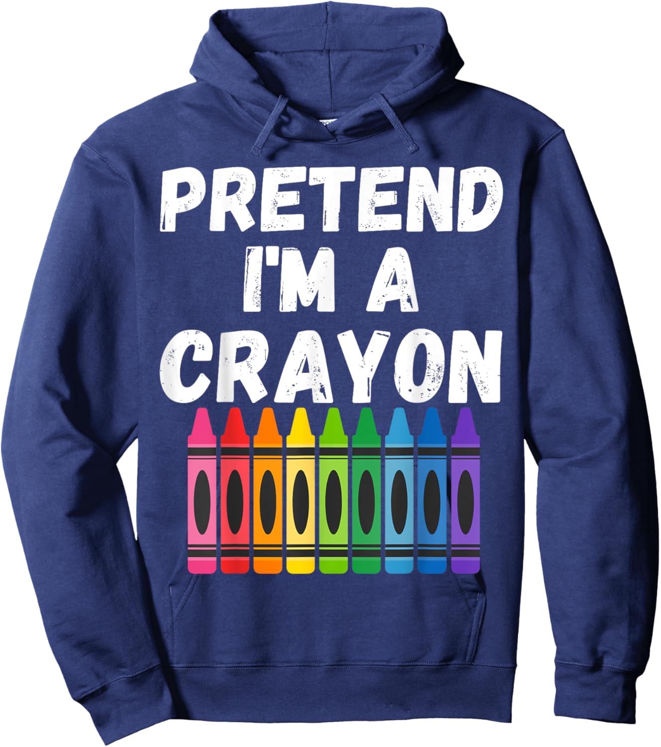 Pretend Im A Crayon Easy Simple Halloween Costume Funny Hoodie - Hoodie | Navy