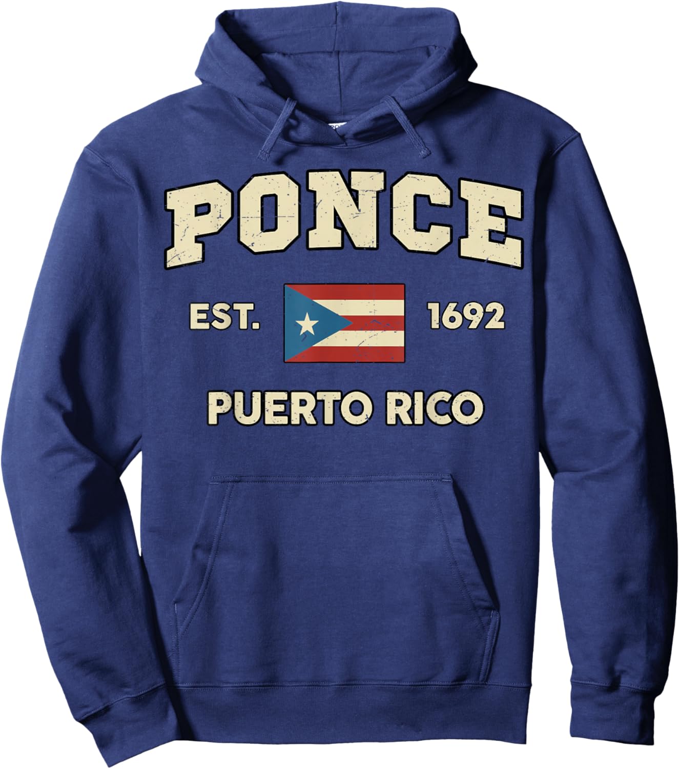 Ponce Puerto Rico Shirt Puerto Rican Flag Boricua Pride Hoodie - Hoodie | Navy