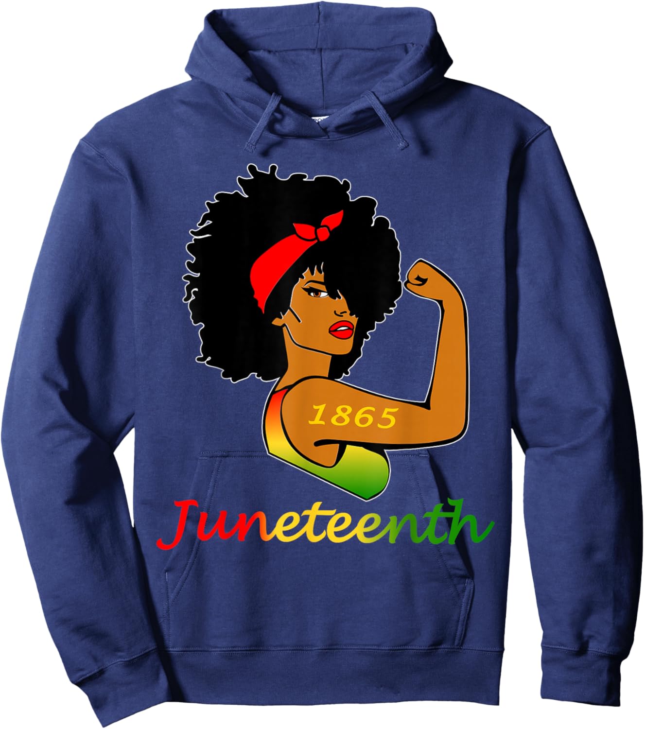 Happy Juneteenth Is My Independence Day Free Black Women Hoodie - Hoodie | Navy