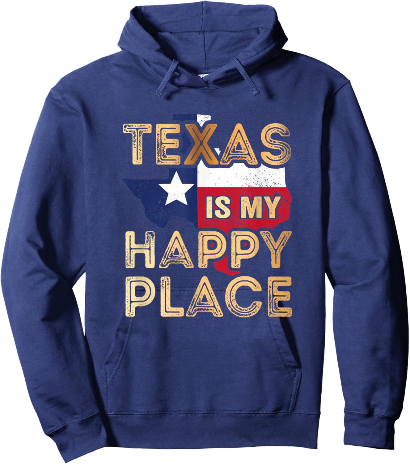 Texas is my Happy Place Hoodie - Hoodie | Navy