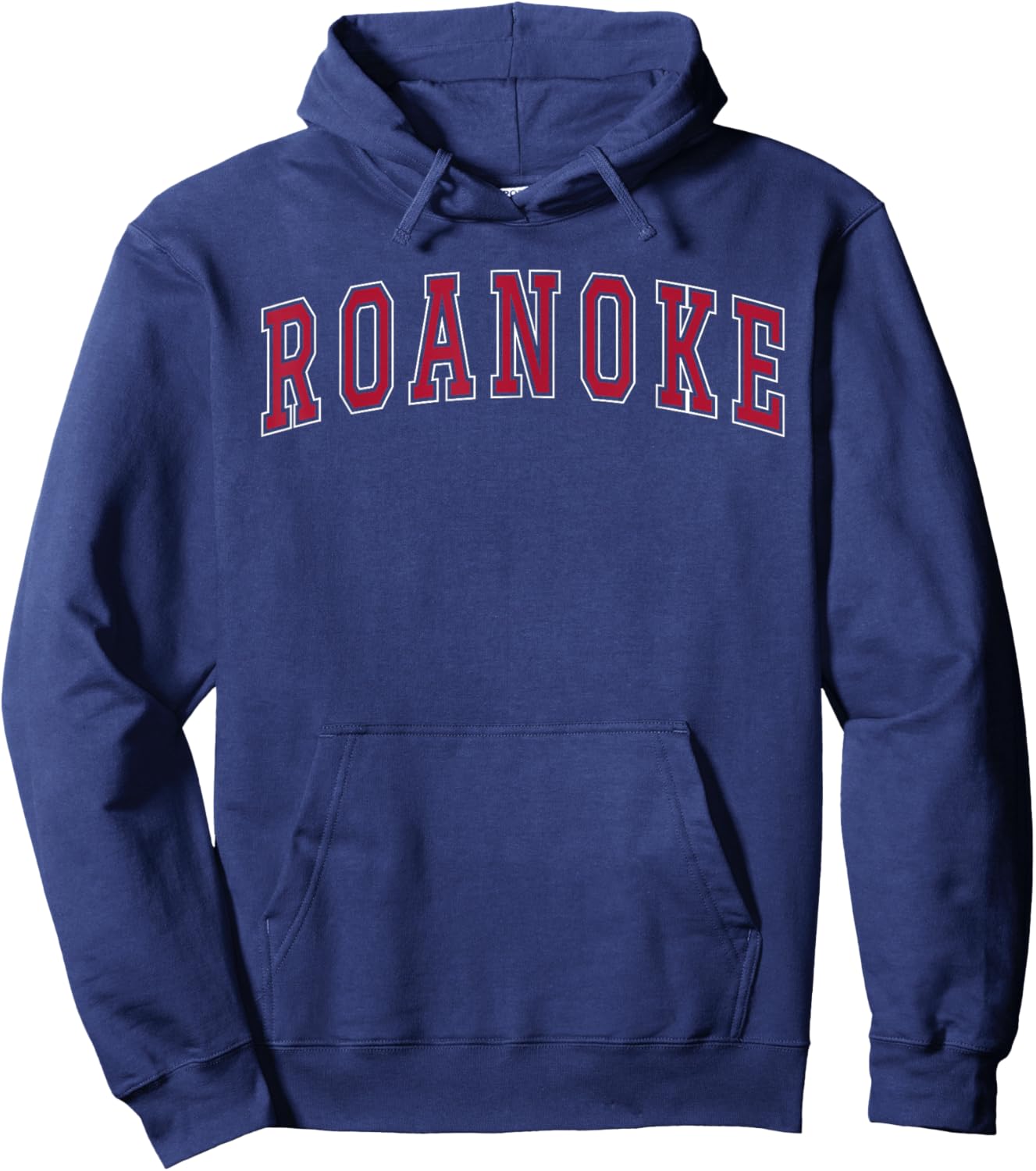 Roanoke Virginia Souvenir Sports College Style Text Hoodie - Hoodie | Navy