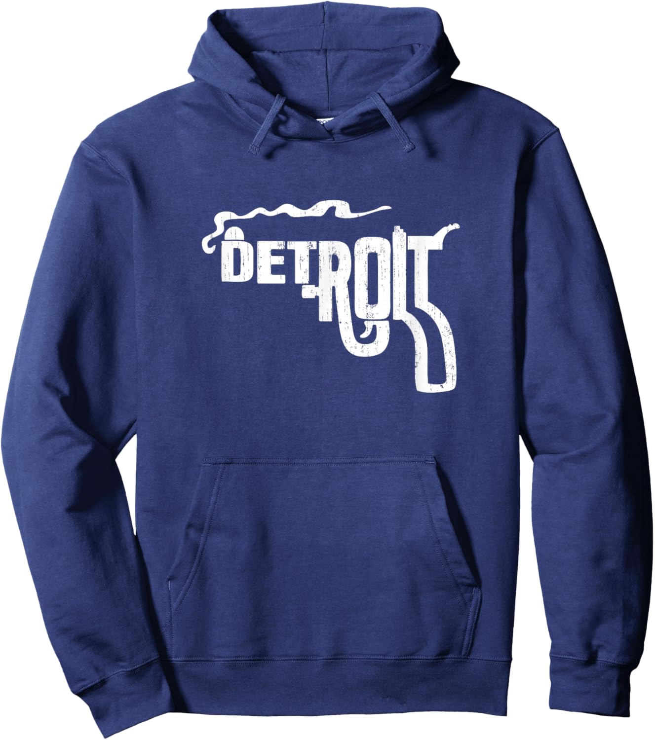 Detroit Smoking Gun Vintage Hoodie - Hoodie | Navy