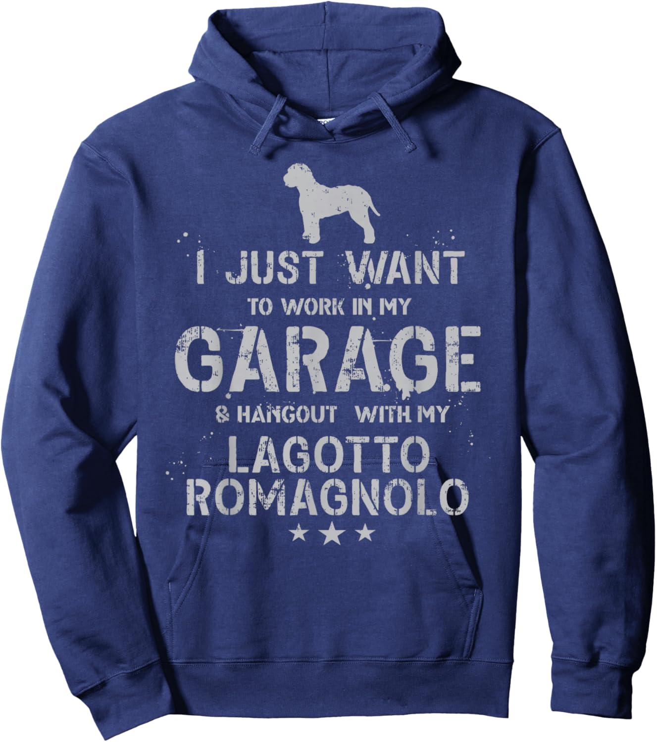 Funny Lagotto Romagnolo Dad Garage Men Hang Hoodie - Hoodie | Navy