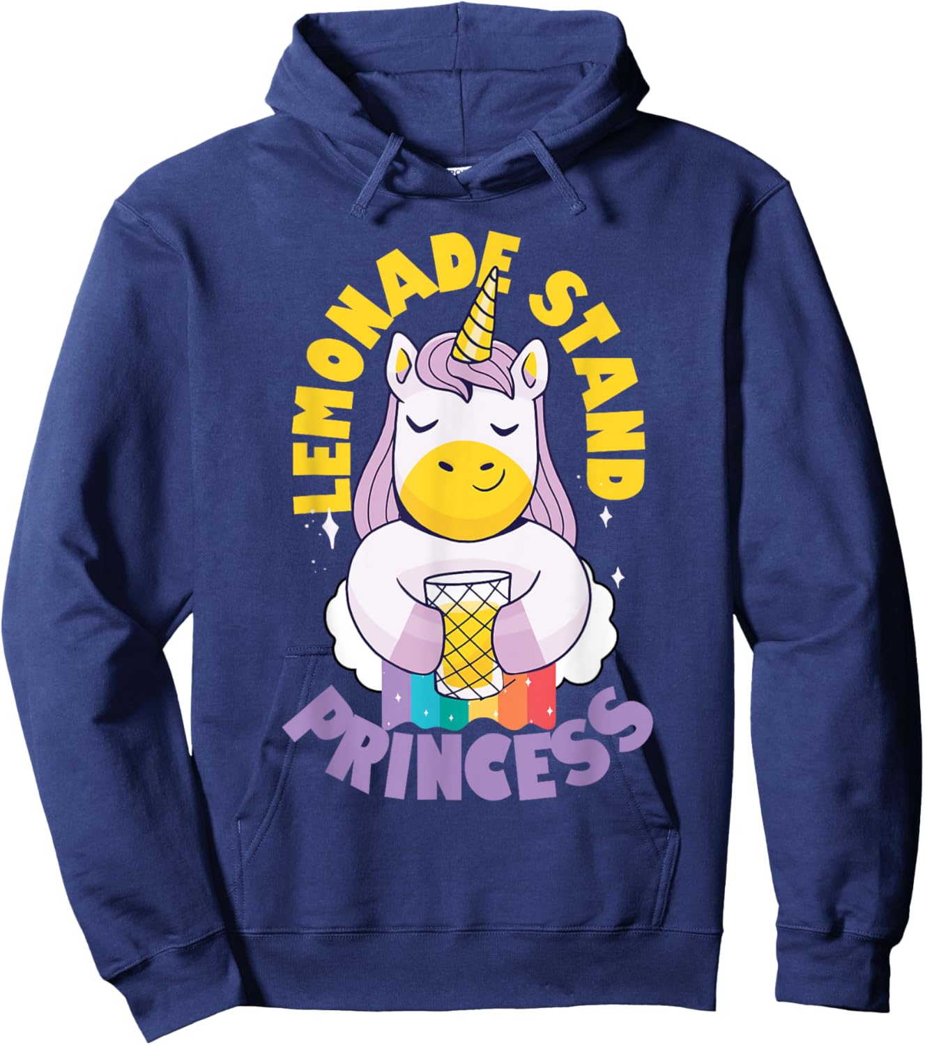Lemonade Stand Princess Entrepreneur Kids - Unicorn Hoodie - Hoodie | Navy