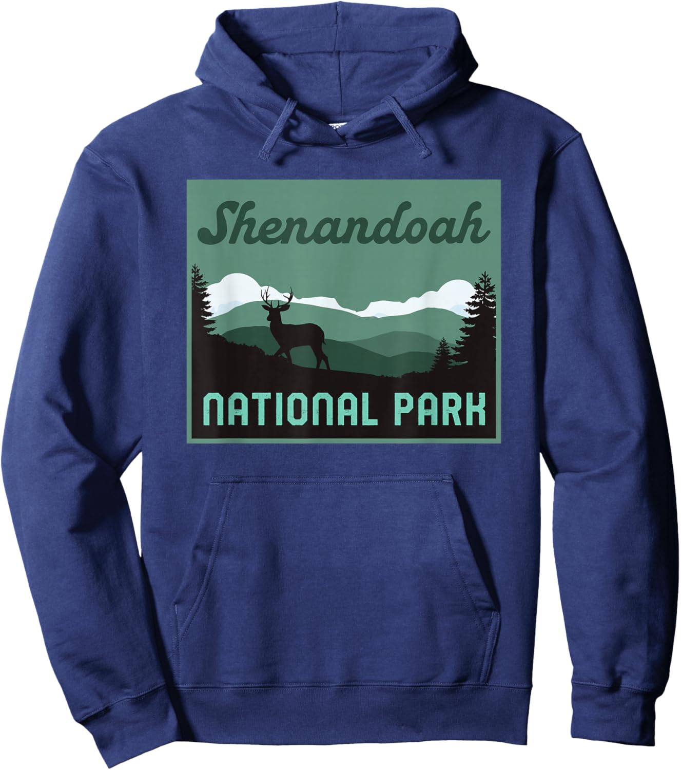 Shenandoah National Park Virginia Vacation Retro Graphic Hoodie - Hoodie | Navy