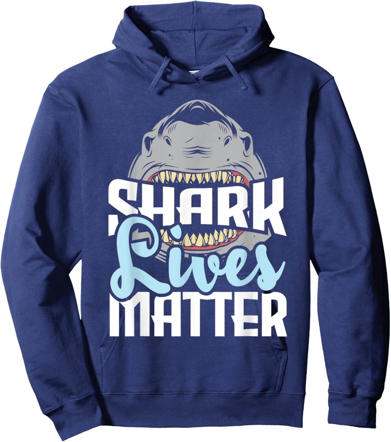 Shark Lives Matter - Wildlife Marine Biologist Shark Lovers Hoodie - Hoodie | Navy