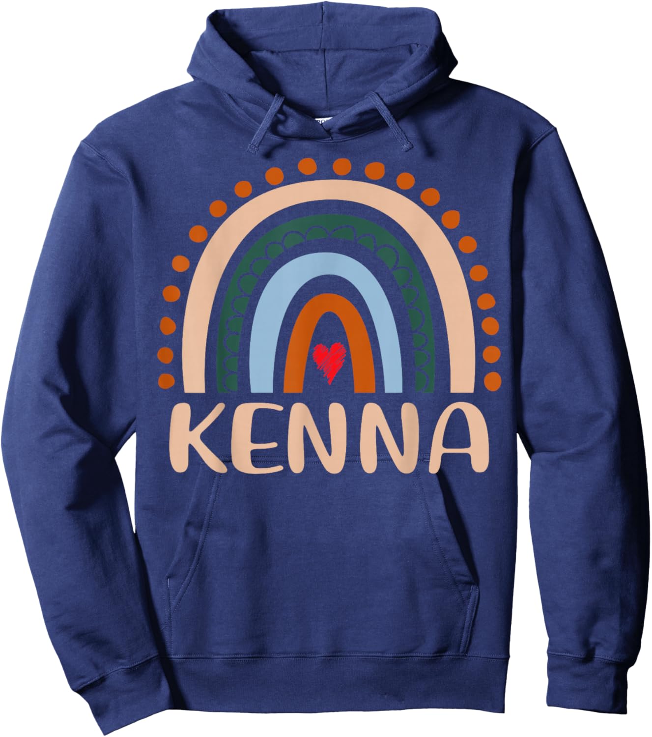 Kenna Name Personalized Funny Women Rainbow Kenna Hoodie - Hoodie | Navy