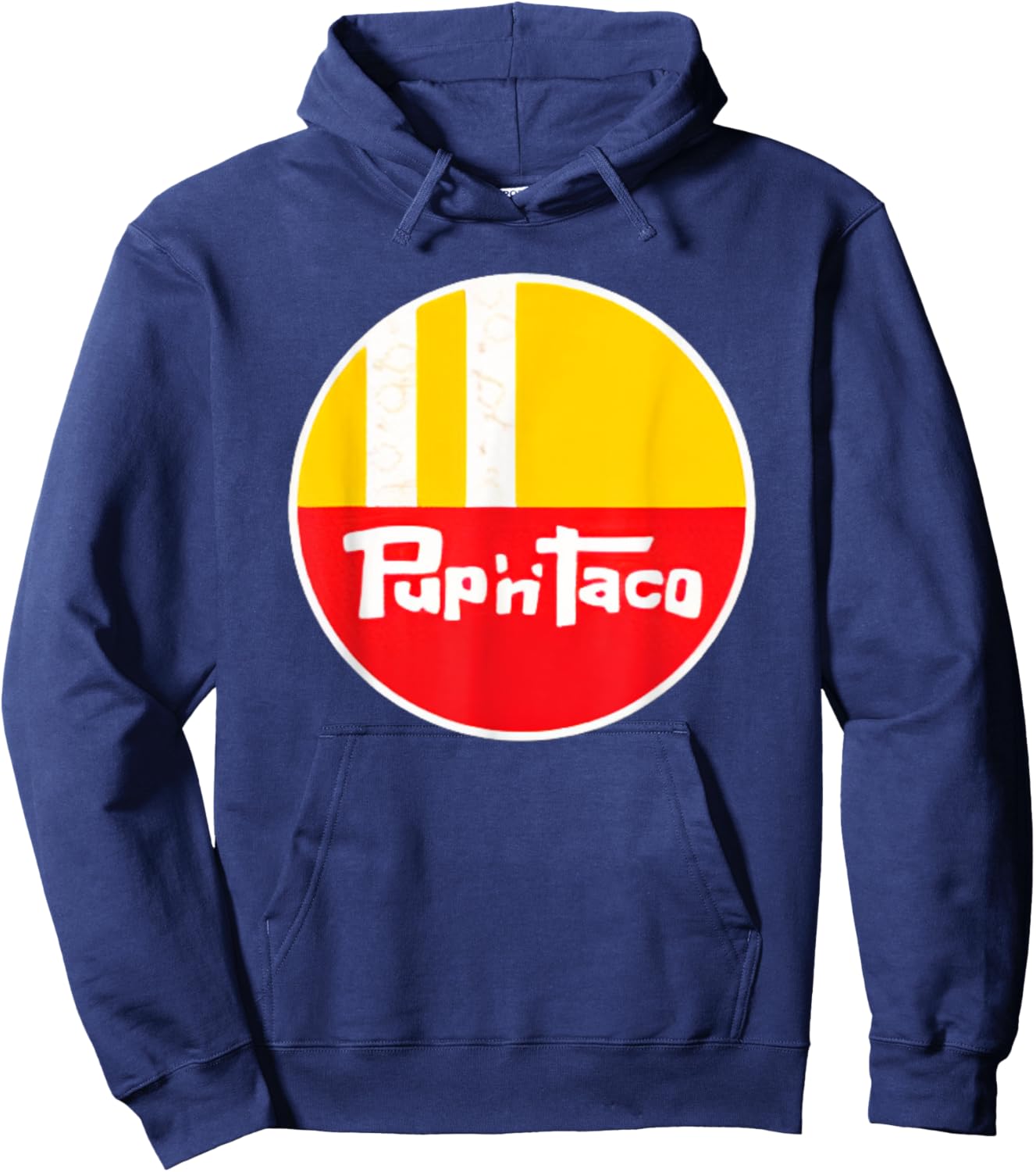 Pup And Taco Retro Vintage Restaurant Hoodie - Hoodie | Navy