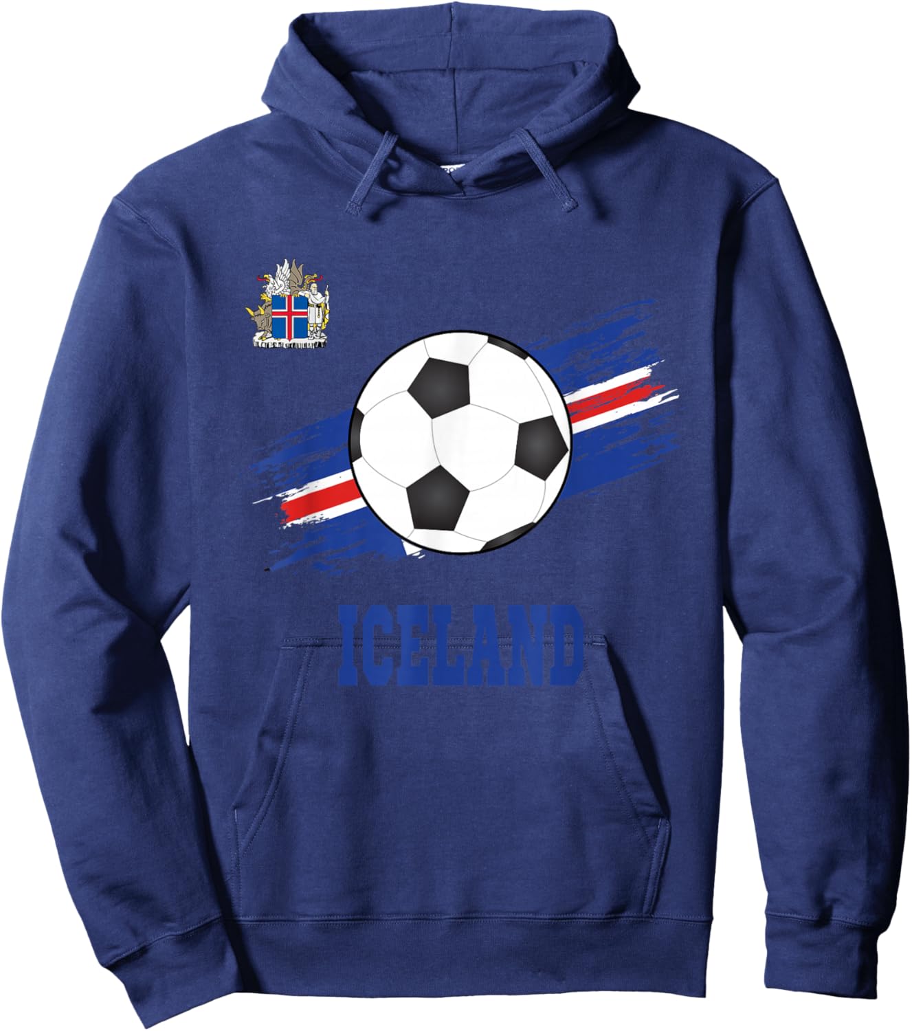 Iceland Soccer Icelandic Football Icelander Futbol Hoodie - Hoodie | Navy
