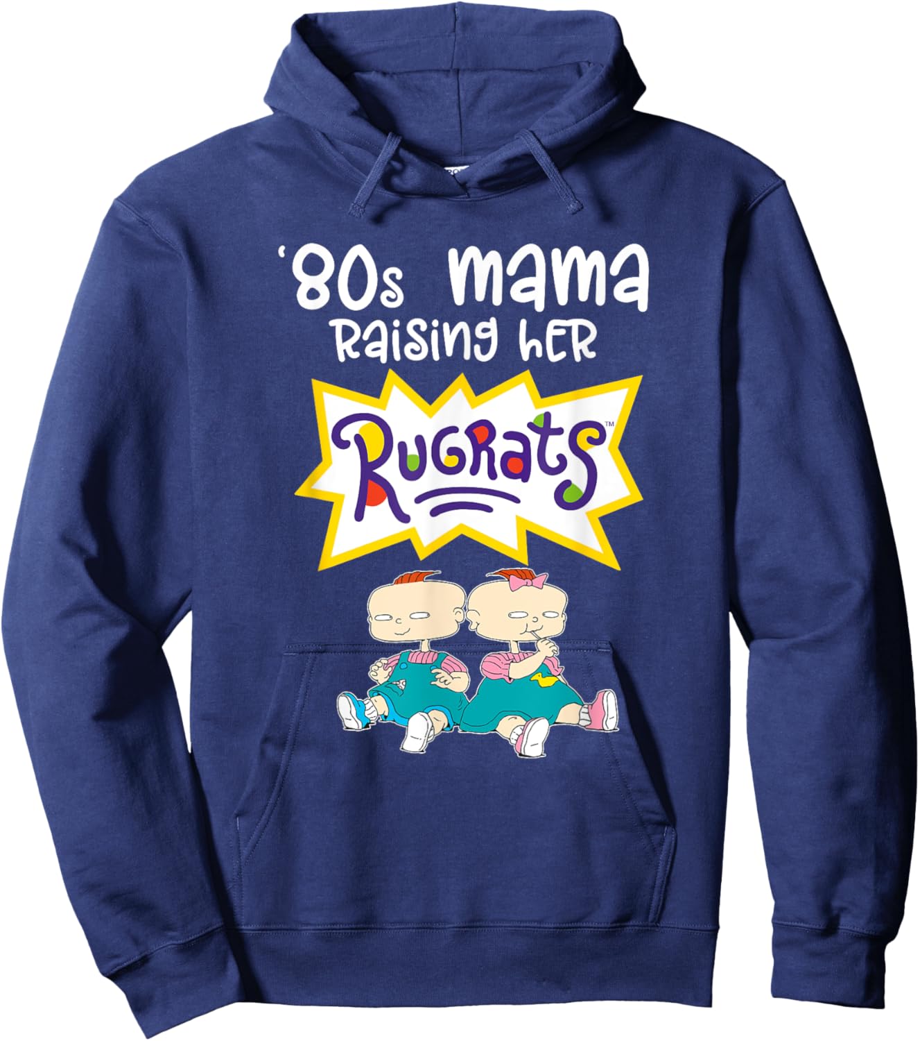 Mademark x Rugrats - 80s Mama Raising Her Rugrats - Phil & Lil Hoodie - Hoodie | Navy