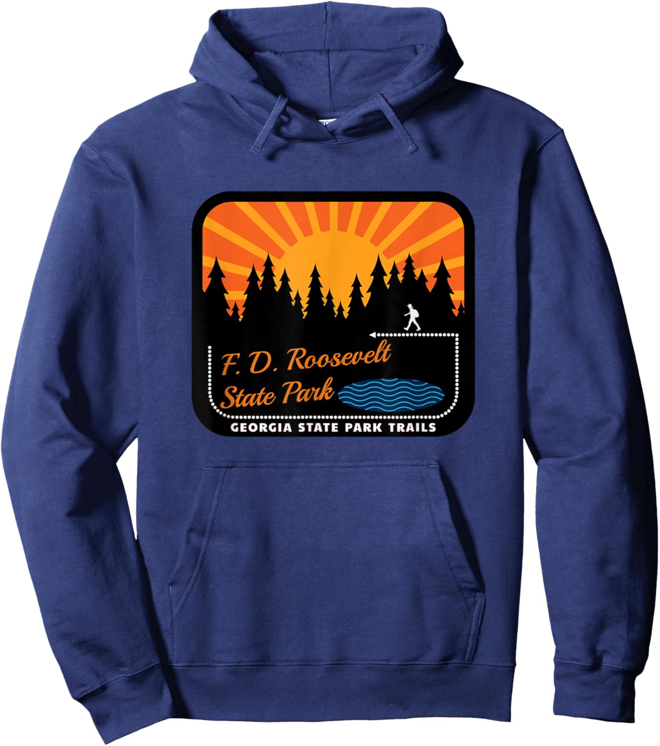 F.D. Roosevelt State Park Trails Hoodie - Hoodie | Navy
