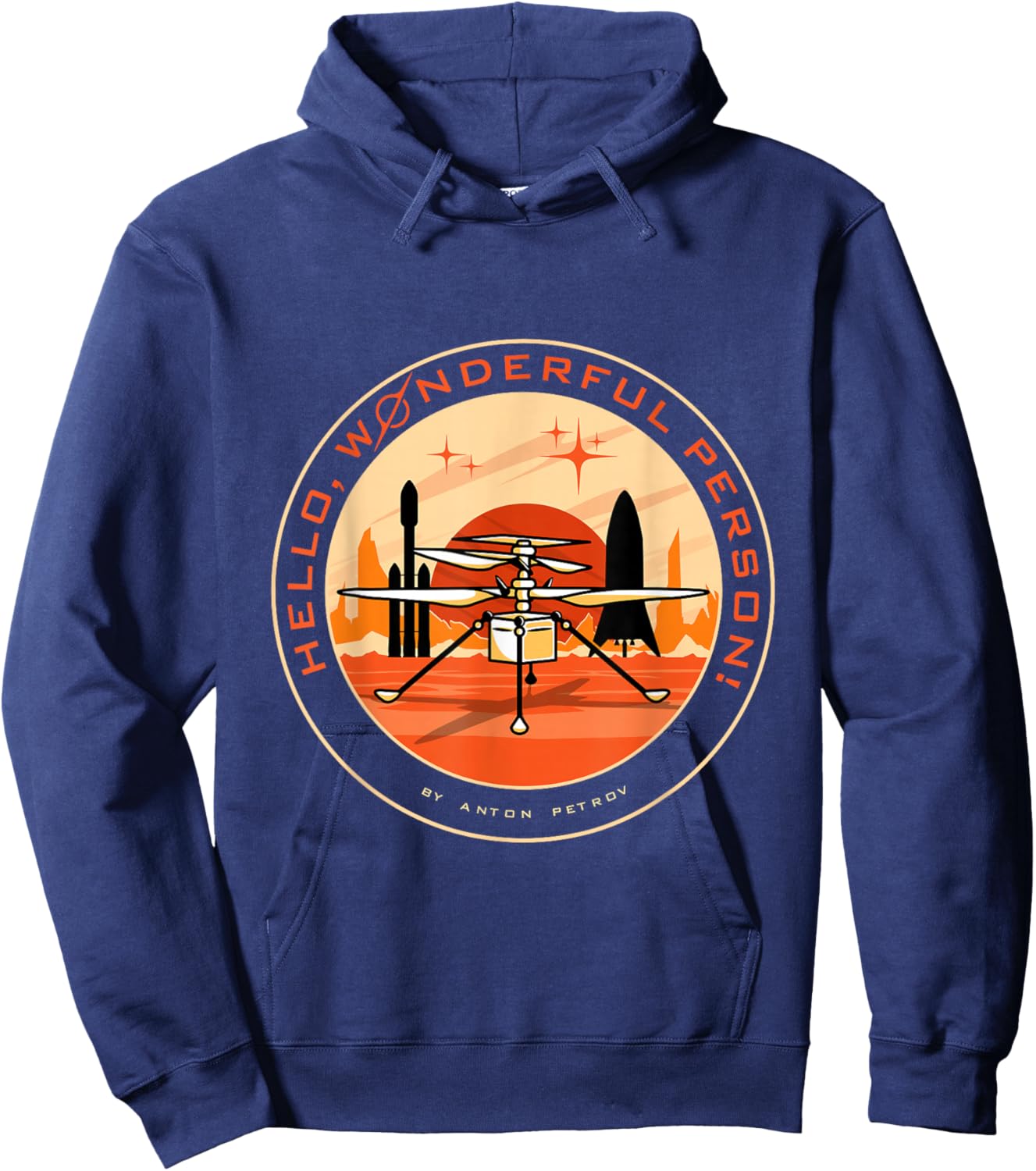 Wonderful Person on Mars Hoodie - Hoodie | Navy