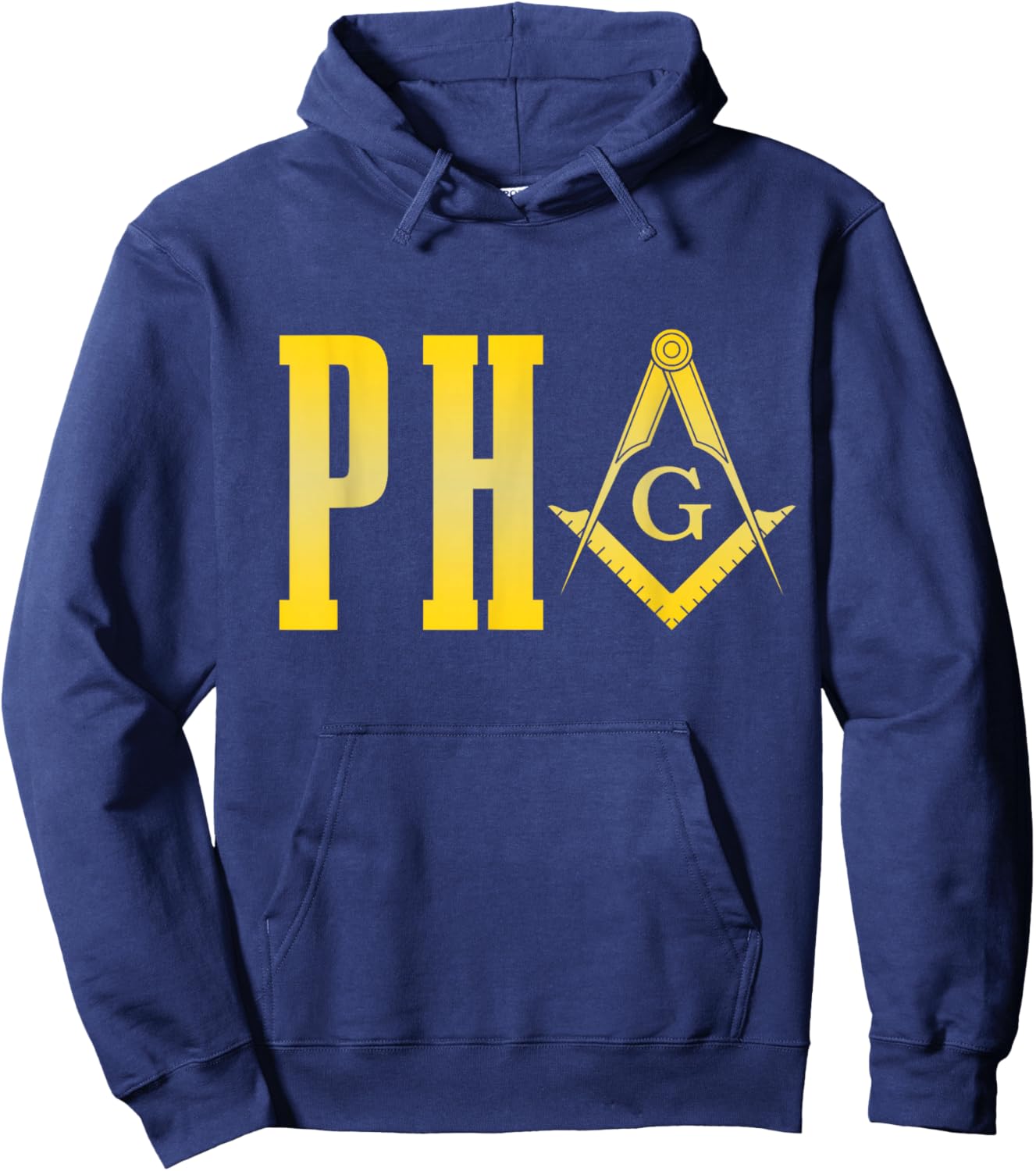 PHA Prince Hall Mason Freemason Masonic Square & Compass Hoodie - Hoodie | Navy