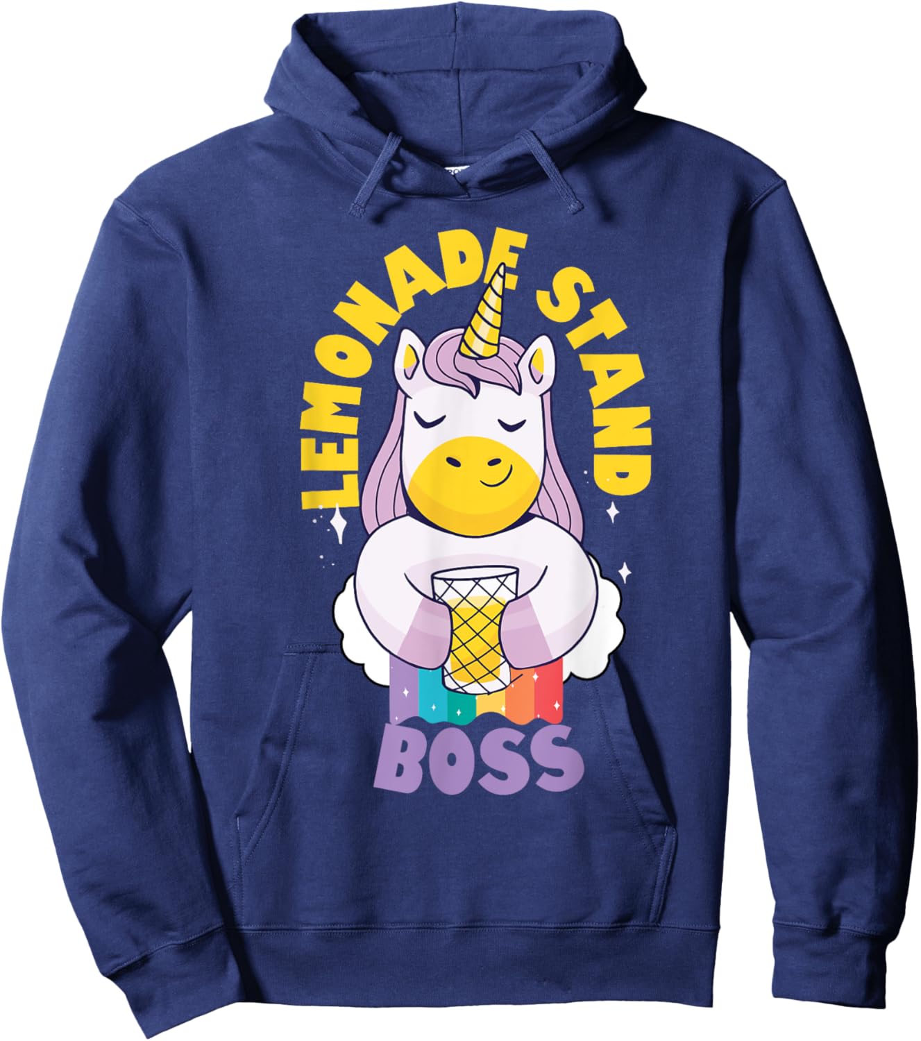 Lemonade Stand Boss Entrepreneur Kids - Unicorn Hoodie - Hoodie | Navy