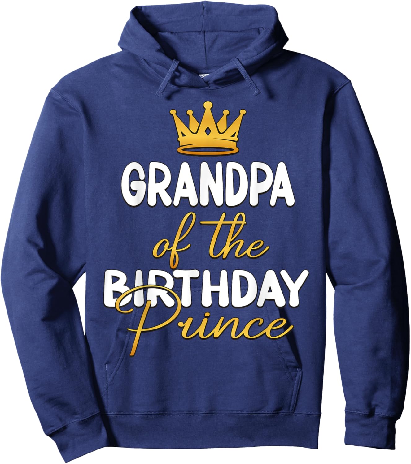 Grandpa Of The Birthday Prince Boy Bday Party Idea Hoodie - Hoodie | Navy