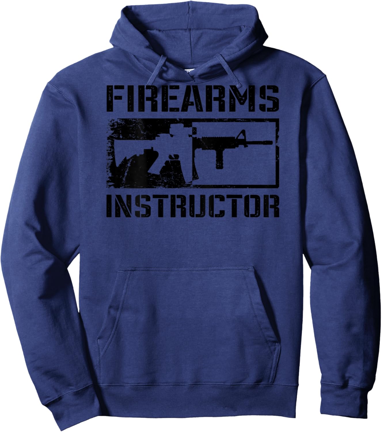 Firearms Instructor (Design ON Back) Hoodie - Hoodie | Navy