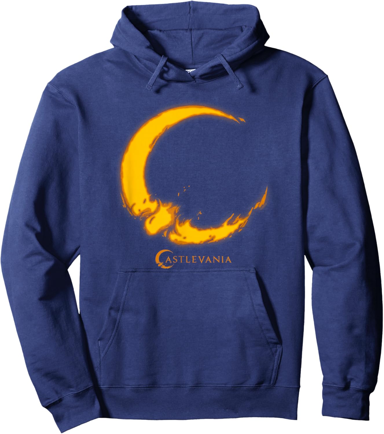 Castlevania Crescent Moon Fire Logo Hoodie - Hoodie | Navy