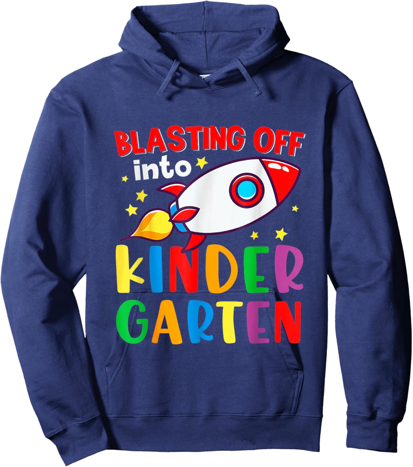 Blasting Off Into Kindergarten Funny Back To School Boys Kid Hoodie - Hoodie | Navy