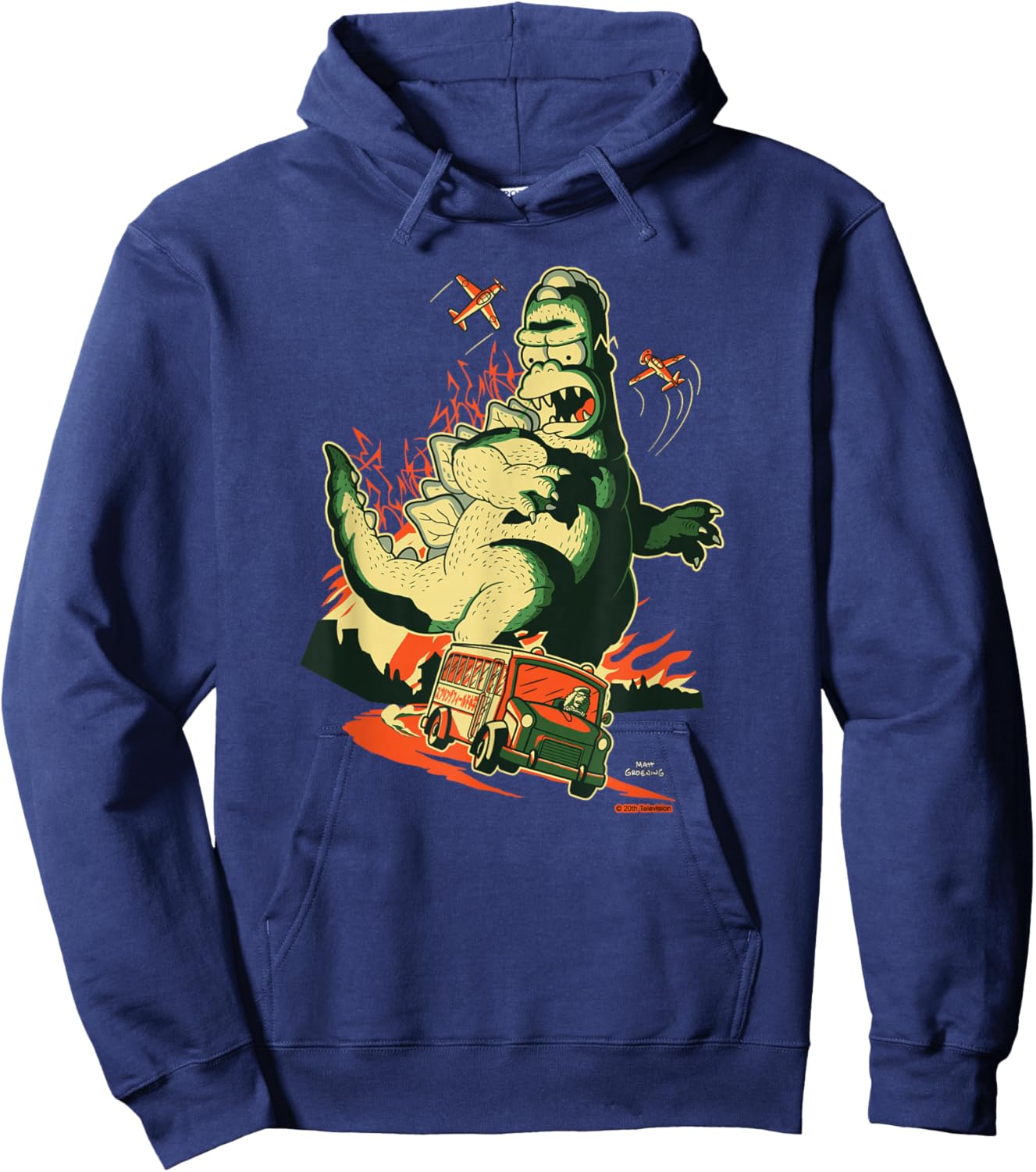 The Simpsons Treehouse of Horror Homerzilla Terror Hoodie - Hoodie | Navy