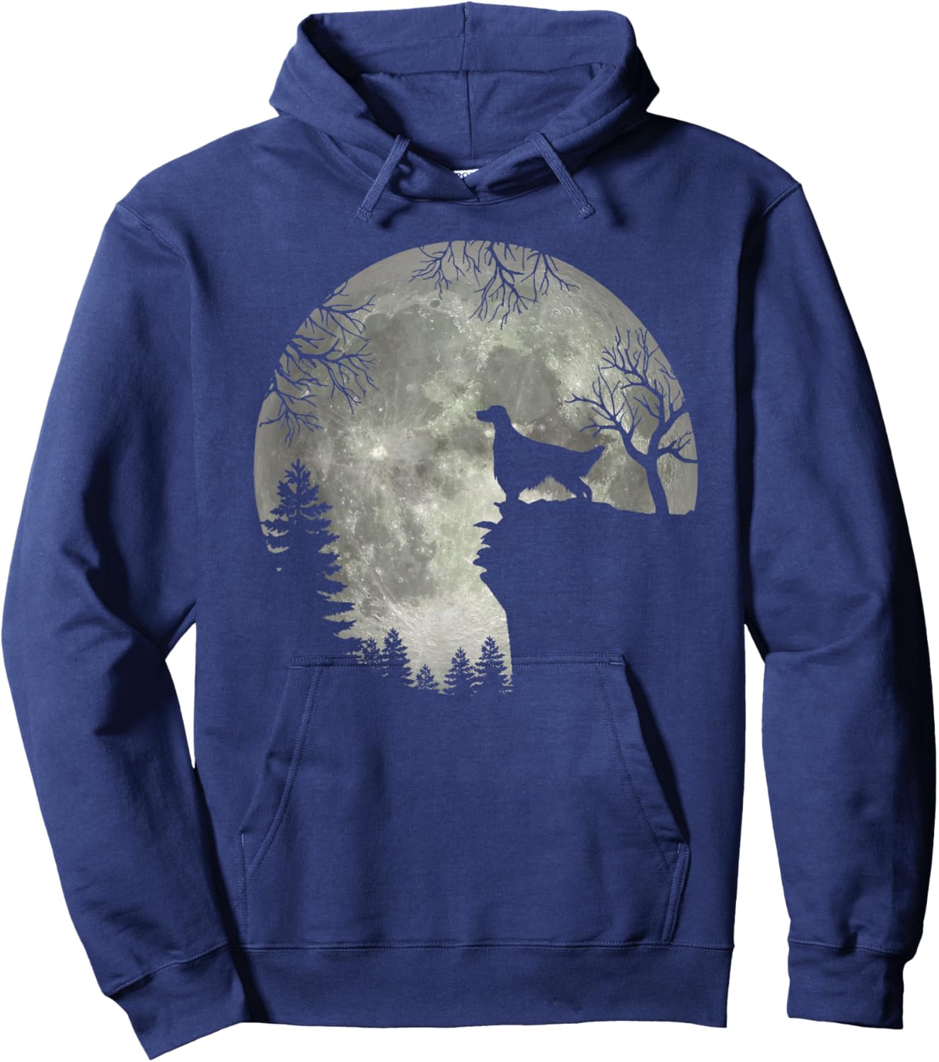 Irish Setter And Moon Halloween Hoodie - Hoodie | Navy