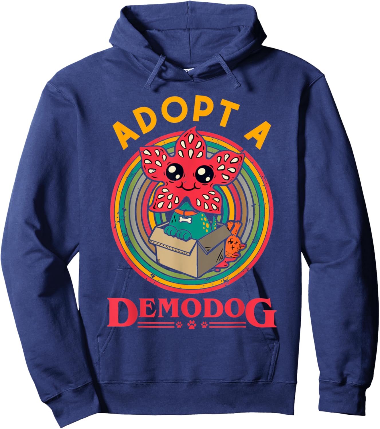 Adopt A Demodog Funny Dog Lovers Women Hoodie - Hoodie | Navy