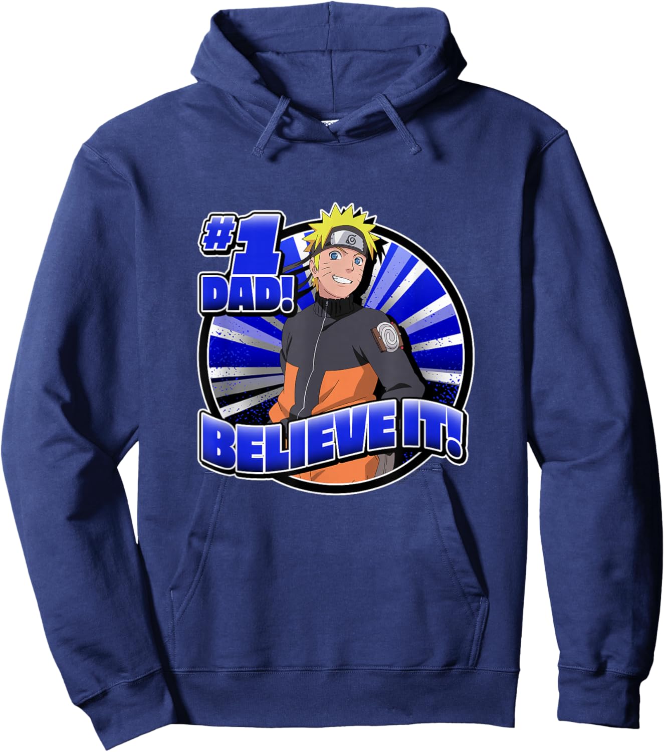 Naruto Shippuden #1 Dad Believe It! Father's Day Anime Hoodie - Hoodie | Navy