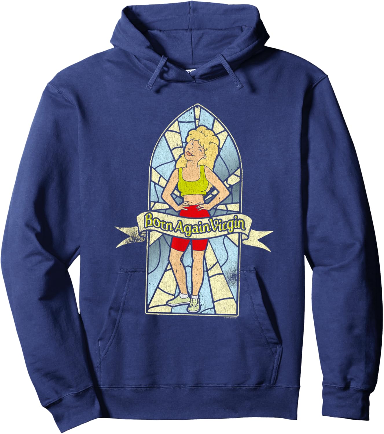 King of The Hill Born Again Virgin Luanne Stained Glass Hoodie - Hoodie | Navy