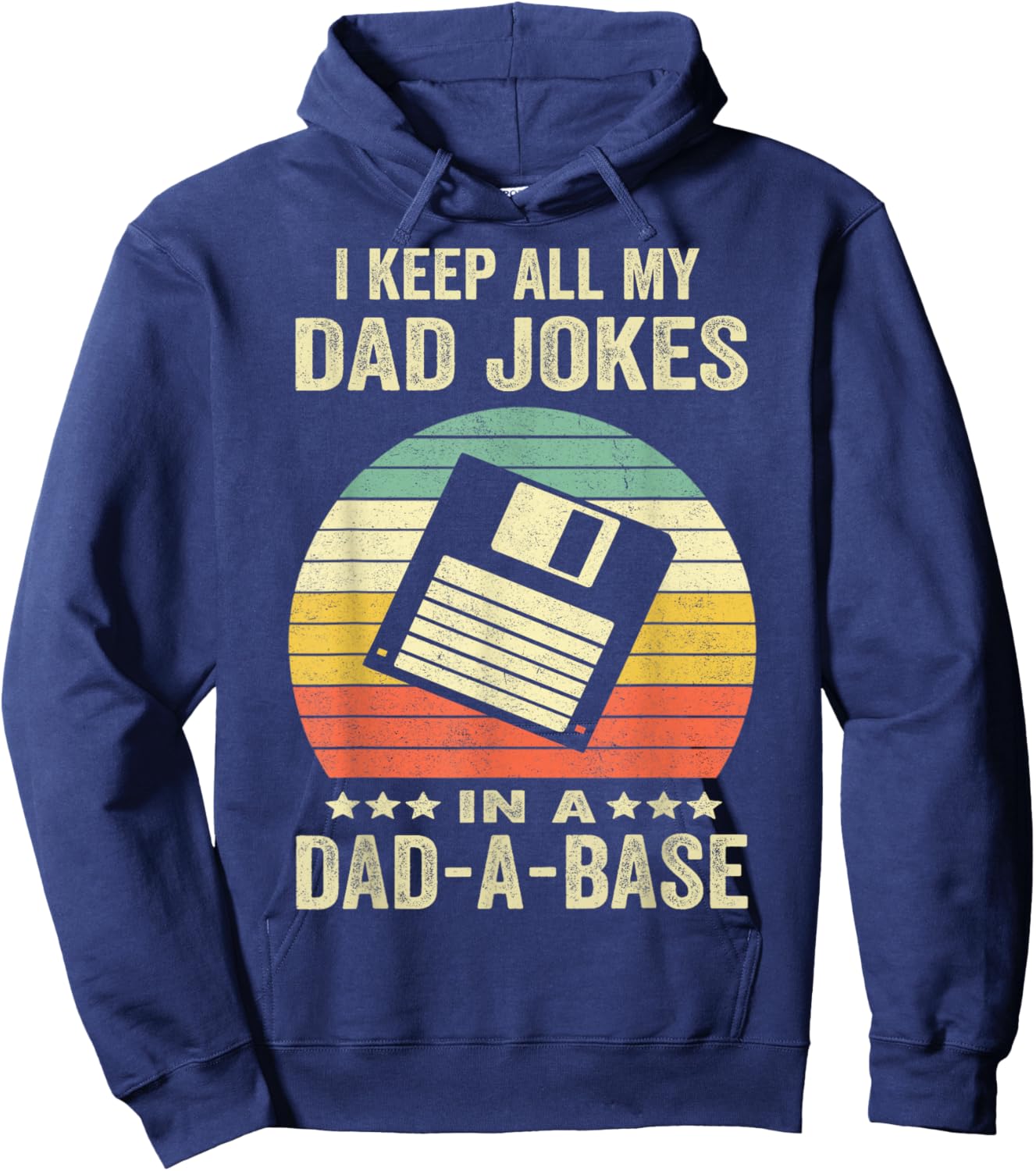 Funny dad Jokes in dad-a-Base Vintage for Father's Day Hoodie - Hoodie | Navy