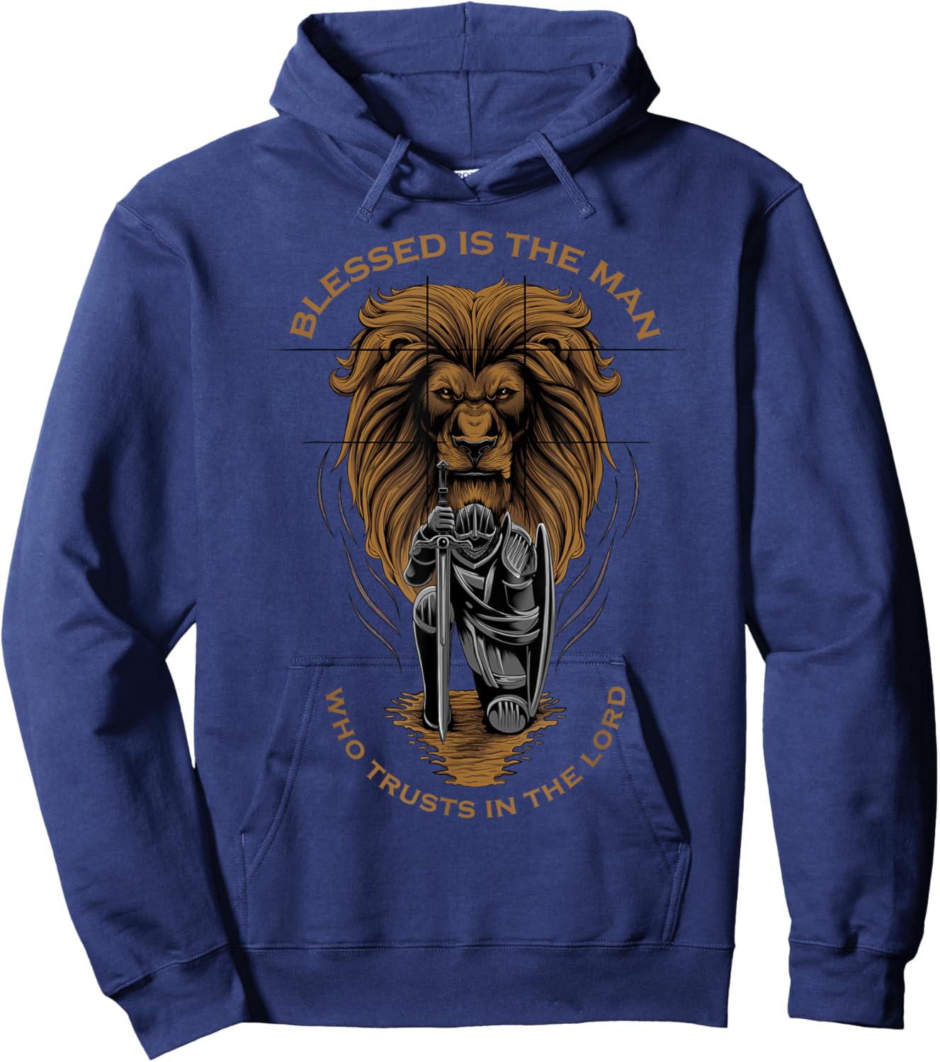 Blessed Is The Man Who Trusts In The Lord Christian Faith Hoodie - Hoodie | Navy