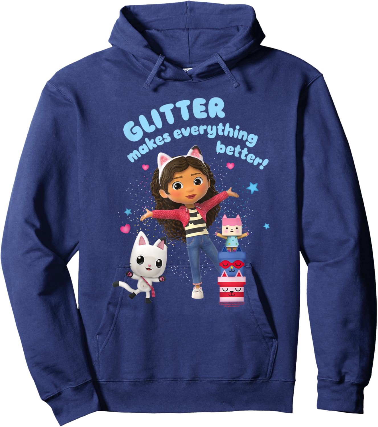 Gabby's Dollhouse Glitter Makes Everything Better Hoodie - Hoodie | Navy