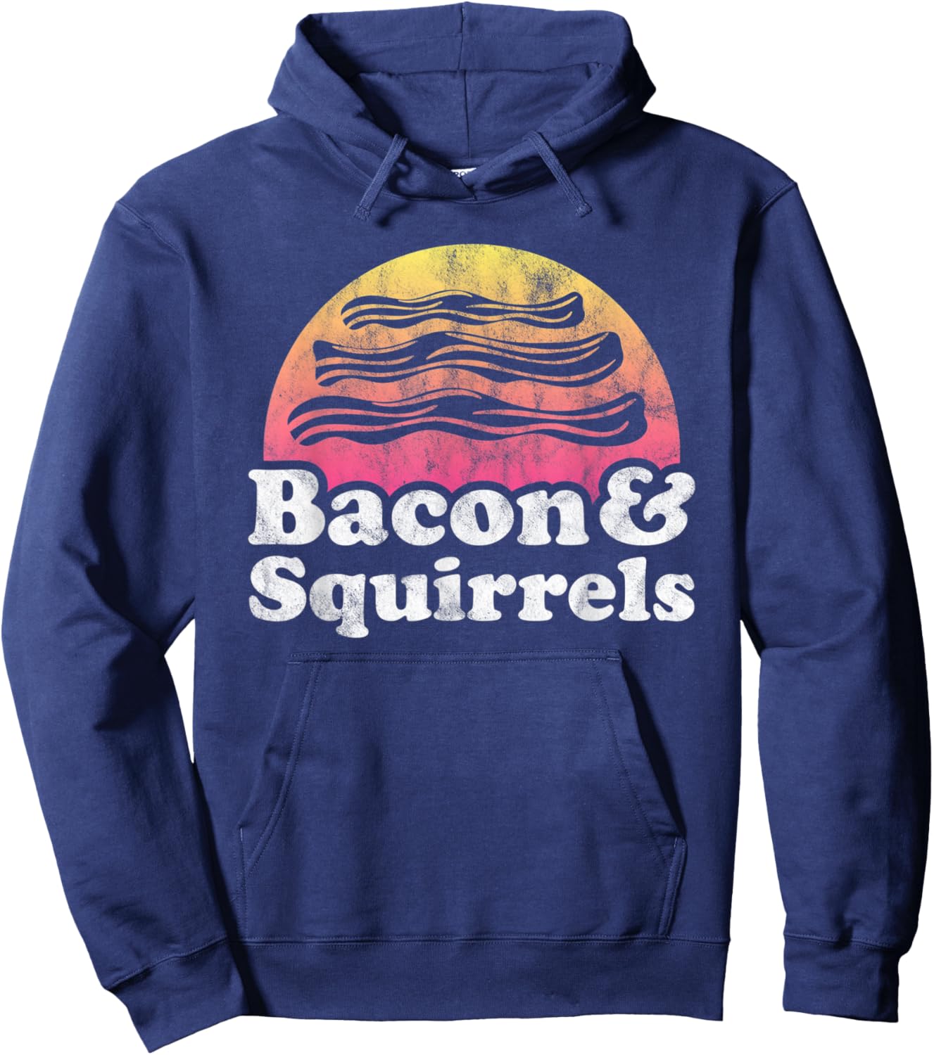 Bacon and Squirrels or Squirrel Hoodie - Hoodie | Navy