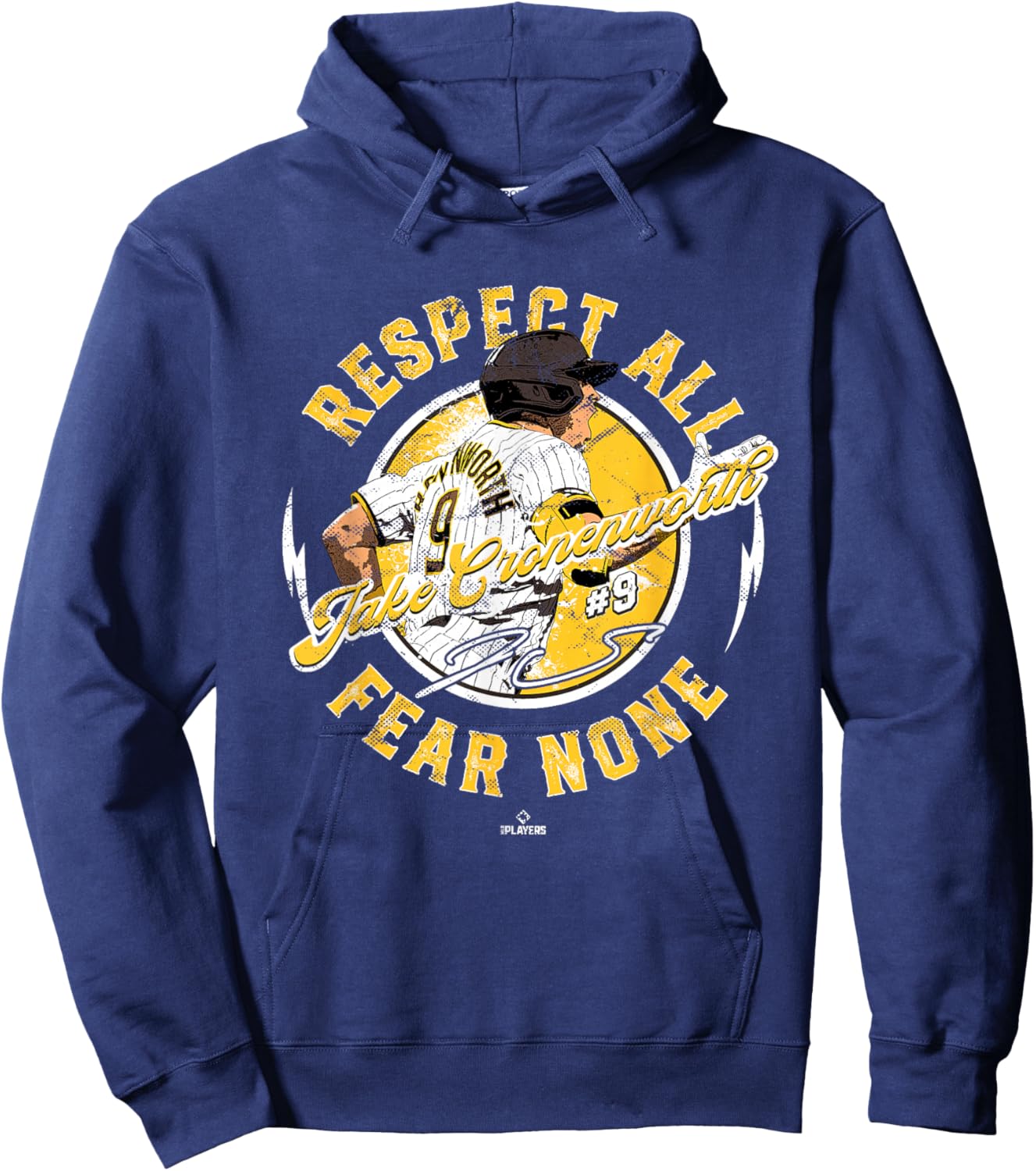 Respect All Fear None Jake Cronenworth San Diego MLBPA Hoodie - Hoodie | Navy