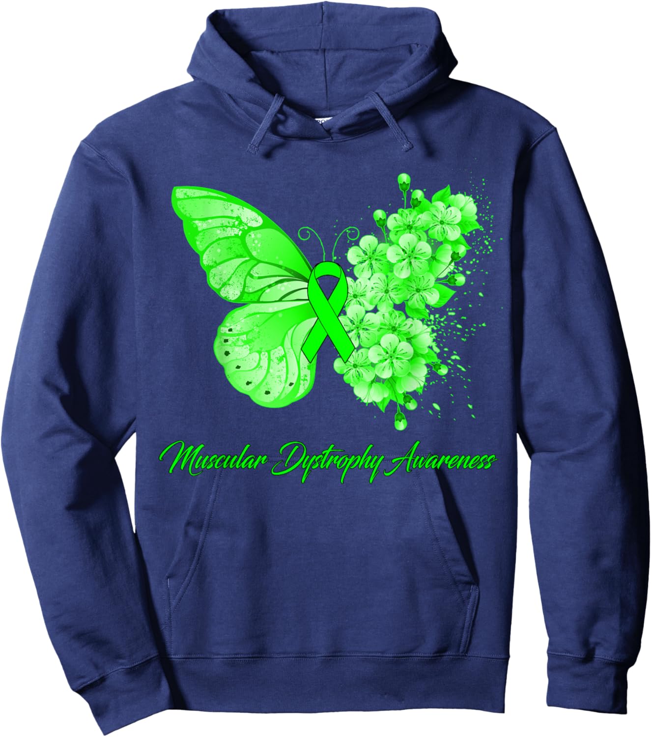Butterfly Muscular Dystrophy Awareness Hoodie - Hoodie | Navy