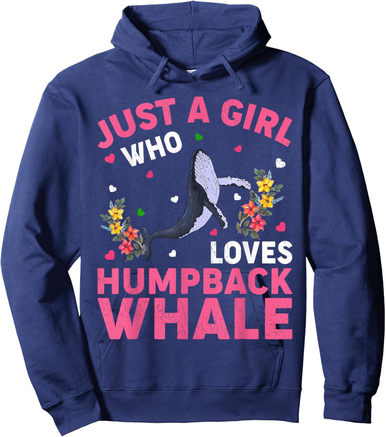 Humpback Whale Lover Just A Girl Who Loves Humpback Whale Hoodie - Hoodie | Navy