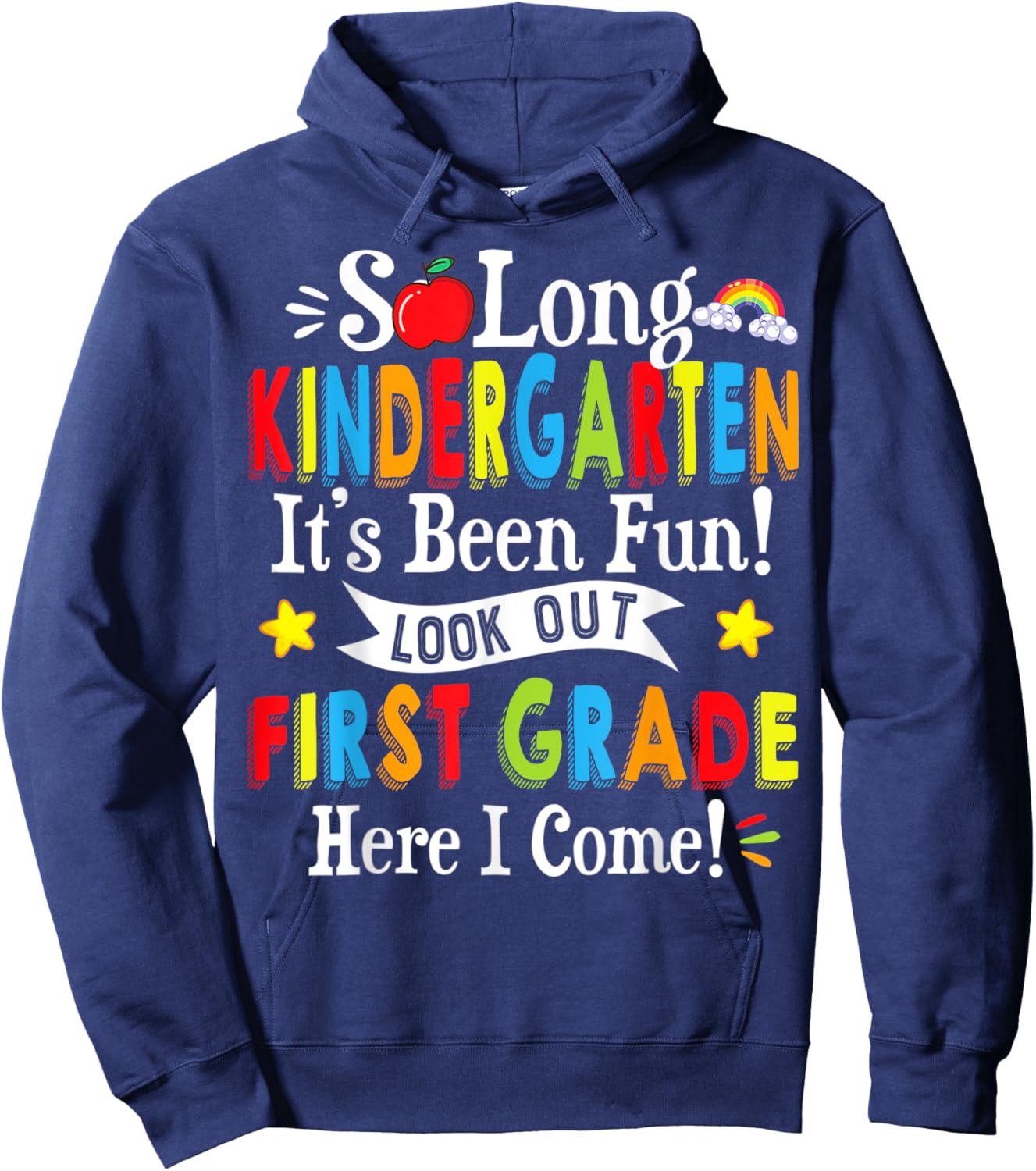 Look Out 1st Grade Here I Come Back To School Funny Kids Hoodie - Hoodie | Navy