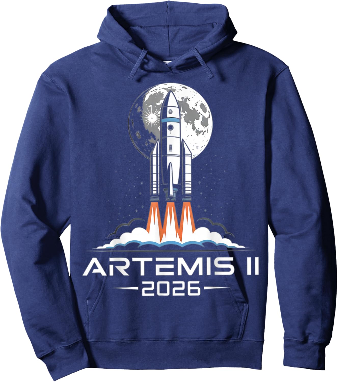 Artemis II Back to the Moon 2026 Hoodie - Hoodie | Navy