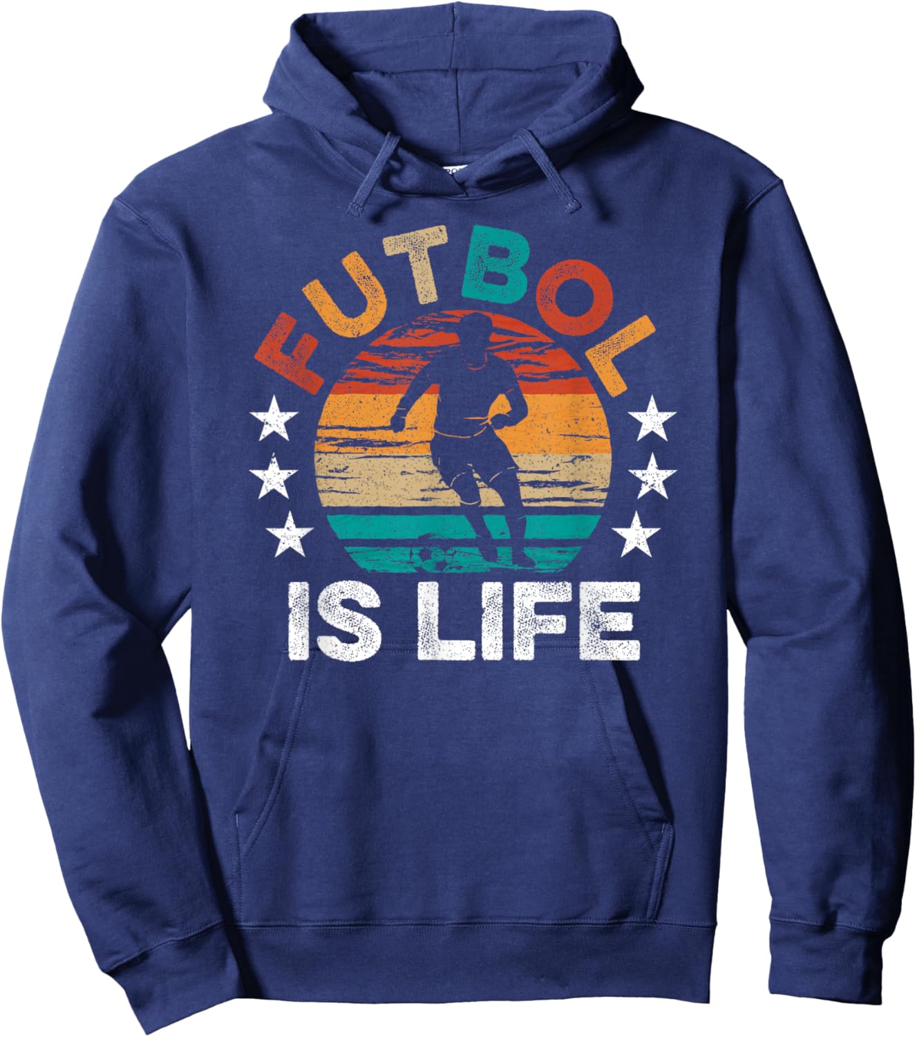 Futbol Is Life Funny futbol Lover Saying Men's Women's Hoodie - Hoodie | Navy
