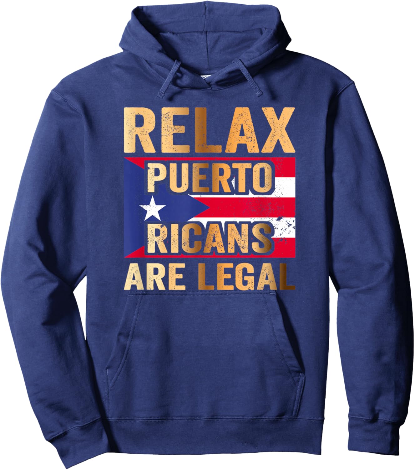 Relax Puerto Ricans are Legal Hoodie - Hoodie | Navy