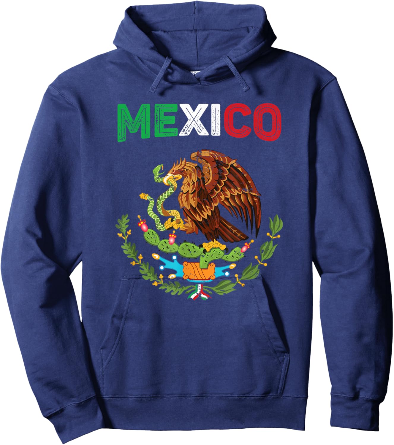 Mexico Flag Vintage Mexican Flag Hoodie - Hoodie | Navy