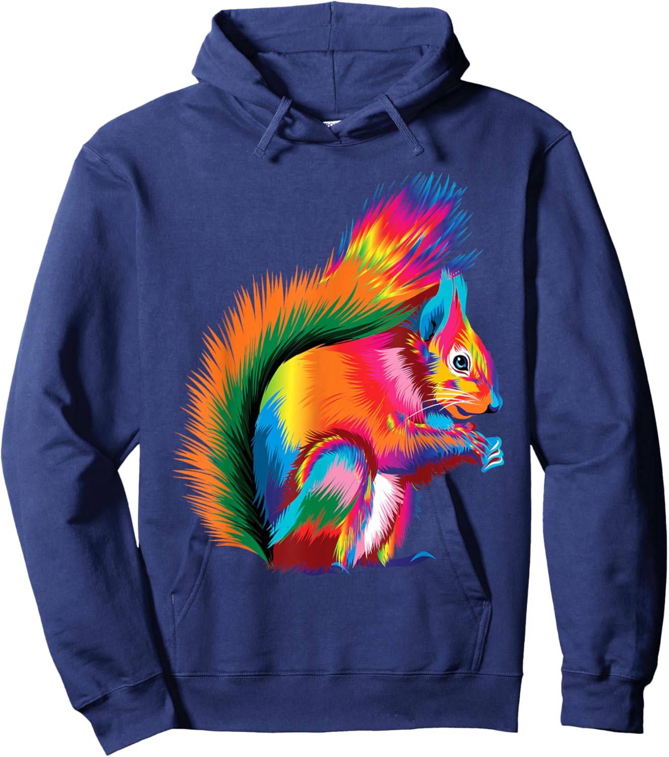 Colorful Squirrel - Animal Squirrel Lover Rodent Animal Hoodie - Hoodie | Navy