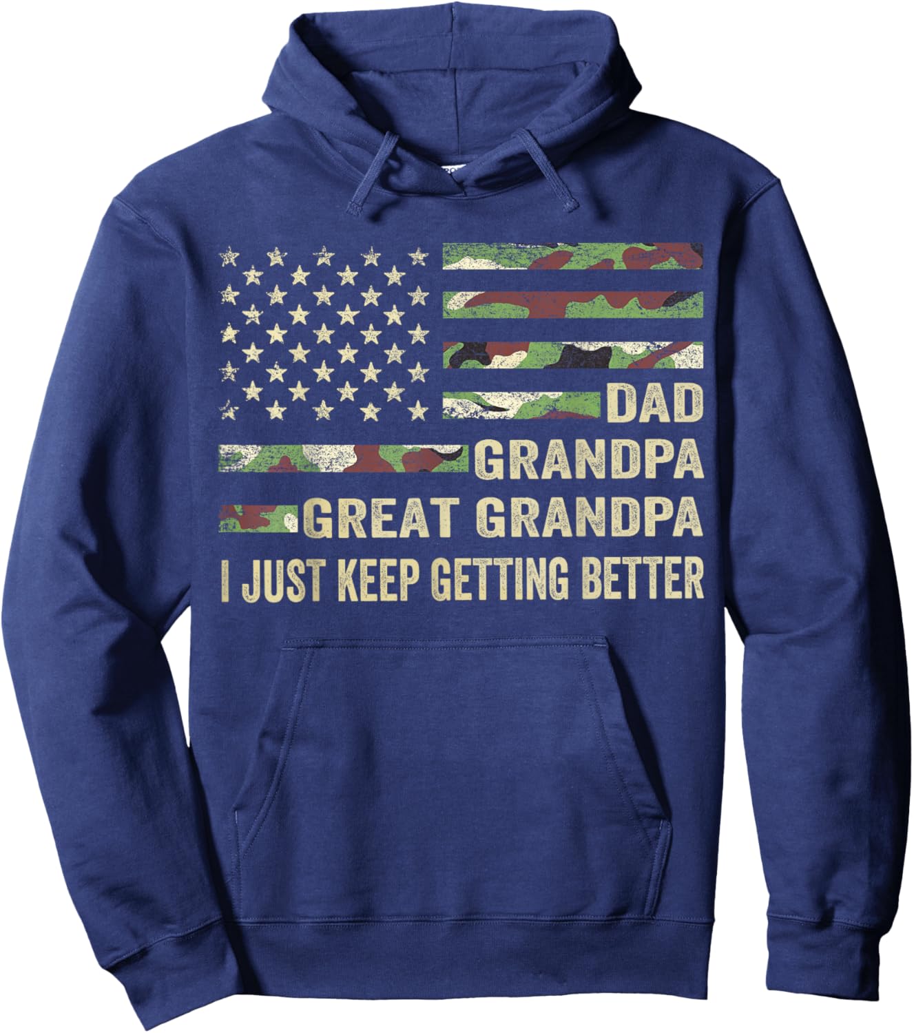 from Grandkids Dad Grandpa Great Grandpa Hoodie - Hoodie | Navy