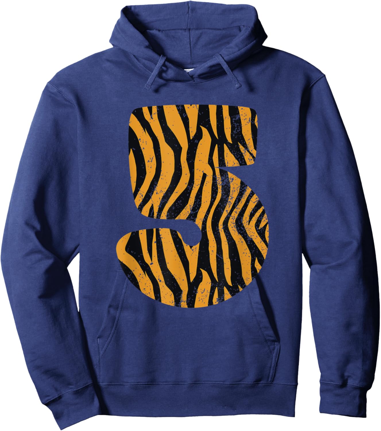 5 Years Old Tiger Themed - Tiger 5th Birthday Party Hoodie - Hoodie | Navy