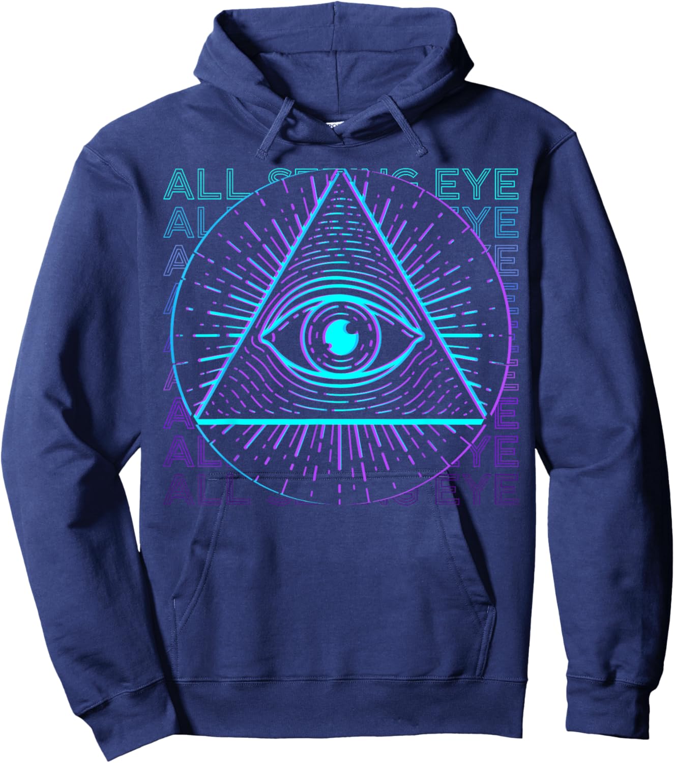 All Seeing Eye Retro All Seeing Eye Hoodie - Hoodie | Navy